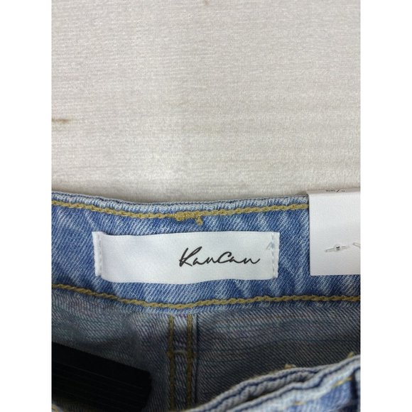 KanCan Shorts Womens Sz 0 23 Light Wash Denim Distressed High Rise worn once - Picture 4 of 12
